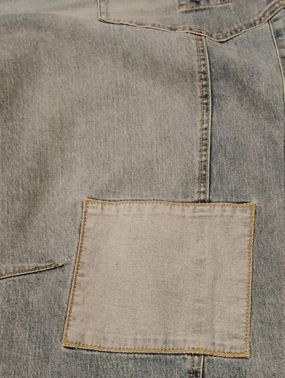 Jessica Simpson Cherry Barrel Utility Patch Jean in Medium Wash Size Plus 24W - Picture 7 of 16